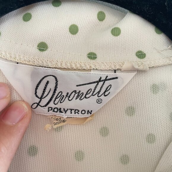 VINTAGE 1960s Devonette Polytron 3 piece set blouse skirt pants size 12 - Picture 4 of 13